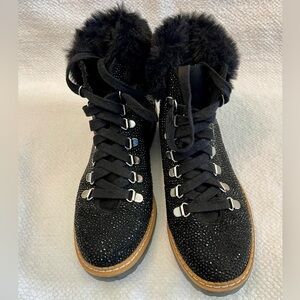 Sparkling Faux fur winter boots